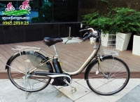 Xe đạp điện Nhật trợ lực Yamaha Pas Natura màu đồng