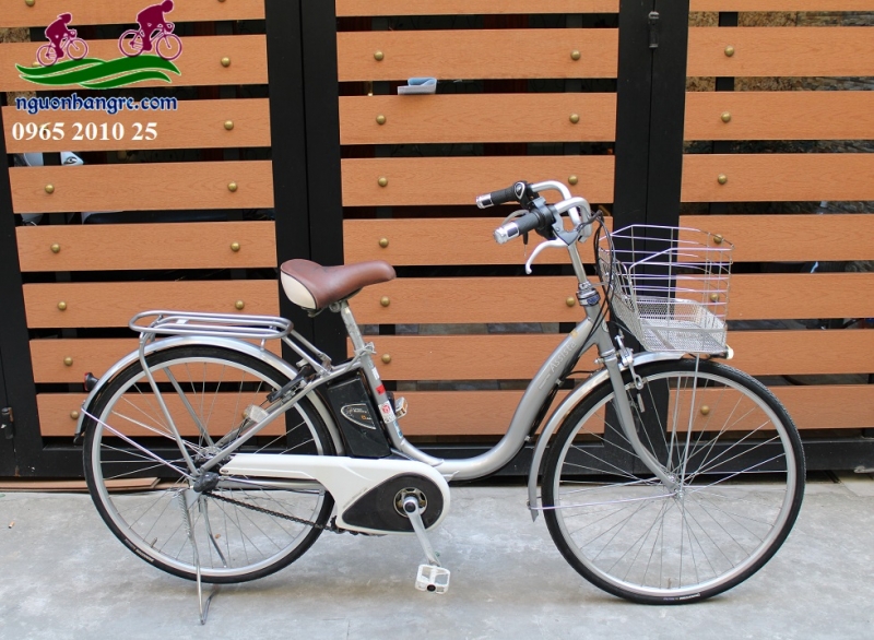 Xe đạp điện Nhật Assista màu bạc