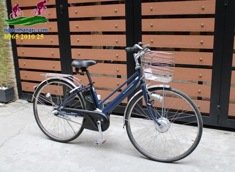 Xe đạp trợ lực Nhật Bản Panasonic 2 dóng màu xanh cửu long