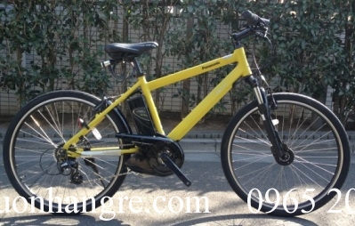 Xe đạp điện Nhật thể thao trợ lực Panasonic Hurryer vàng