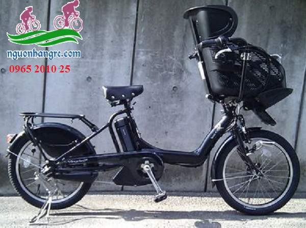 Xe đạp điện Nhật trợ lực Brigestone child care bike Angelino màu đen