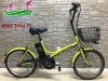 Xe đạp điện Nhật bãi panasonic bánh 20 màu cốm - anh 1