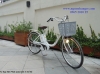 Xe đạp điện Nhật panasonic trắng tinh khôi tay ga pin lipo 35km/sạc - anh 2