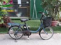 Xe đạp điện Nhật panasonic bánh nhỏ màu xanh lam