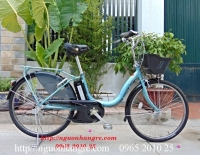 Xe đạp điện Nhật ASSISTA màu xanh bánh nhỏ 24 inh