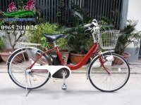 Xe đạp điện Nhật Panasonic màu đỏ dây âm sườn