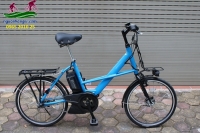 Xe đạp trợ lực Yamaha Pas X màu xanh pin ngang