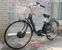 Xe đạp điện Sanyo eleloop đời 2012, phụ tùng Zin màu xanh tím