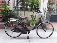 Xe đạp điện Nhật trợ lực Panasonic màn hình điện tử econavi màu tím